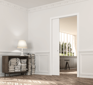 Porte de communication à galandage 