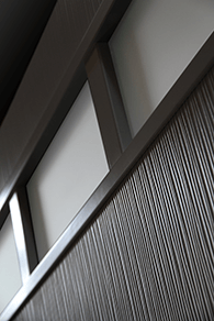 Porte intérieure vitrée Modulight "Etroit" combiné à un modèle Quartz (porte intérieure texturée)