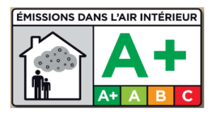 Etiquette COV indiquant la classe du produit. 
A+ étant le mieux.