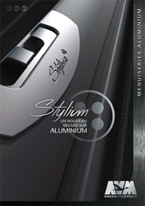 Couverture de la documentation commerciales pour les fenêtres, les coulissants et galandages aluminium STYLIUM