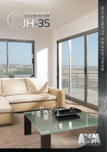 Couverture de la documentation commerciale pour les coulissants et galandages aluminium JH-35