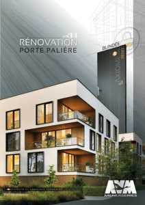 Couverture de la documentation commerciale pour les portes palières rénovation