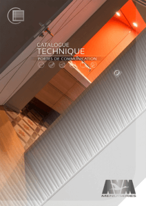 Couverture du catalogue techniques des portes intérieures