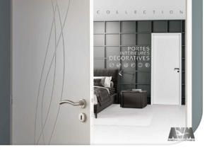 Couverture de la documentation commerciale pour les portes intérieures décoratives