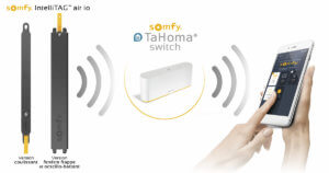 Schéma de fonctionnement du capteur d'ouverture avec la box et le téléphone